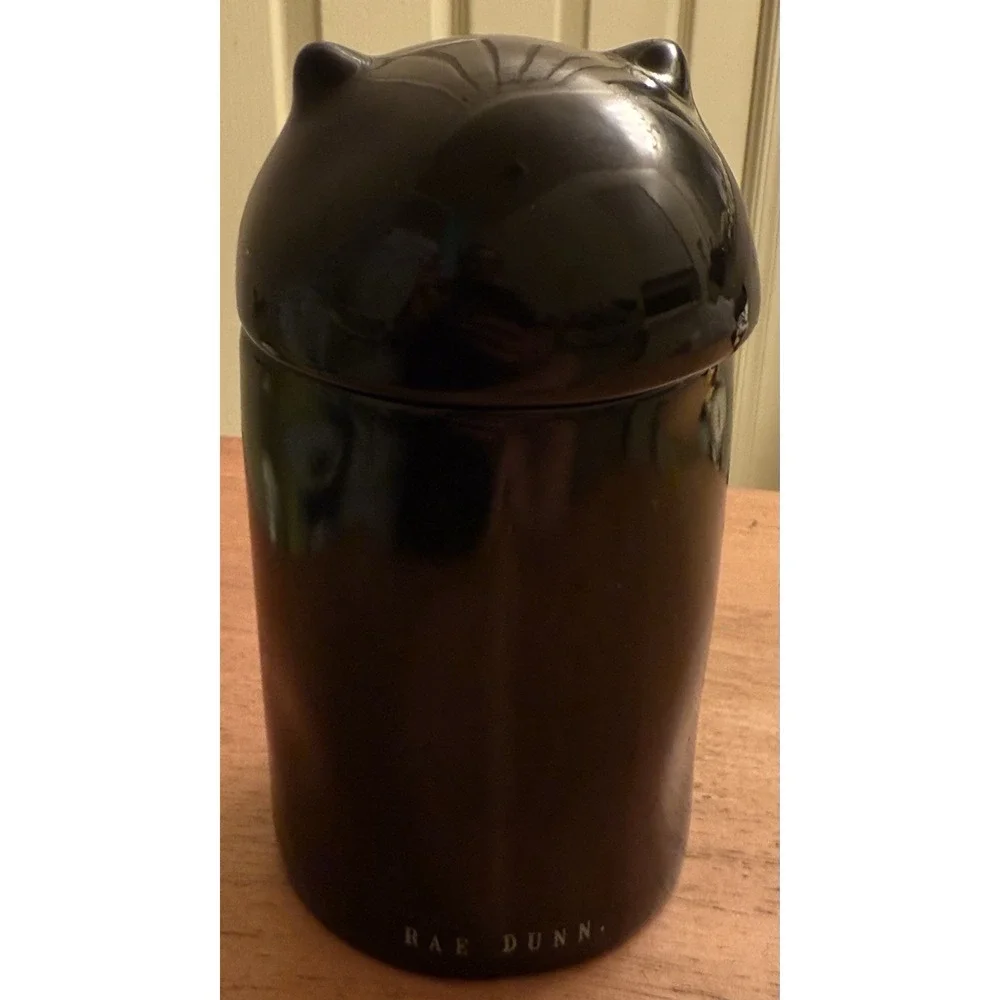 New Rae Dunn DW Home Halloween Black Cat WICKED Wild‎ Blackberry Ceramic Candle